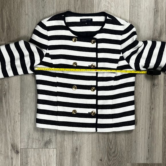 Jones New York Vintage Blue/White Stripes Size 14 Jacket - Picture 7 of 9